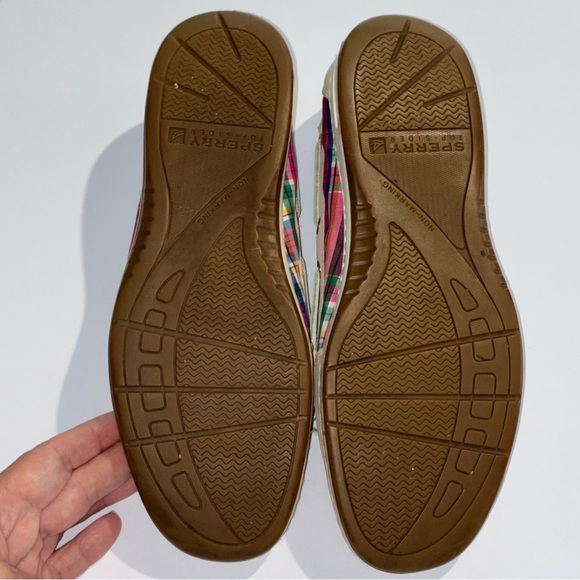 Sperry Topsider Angelfish Loafers Pink Plaid Women’s Size 10 - Picture 7 of 11